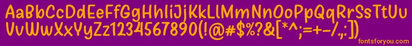 Police Girls Marks Font by Situjuh 7NTypes – polices orange sur fond violet