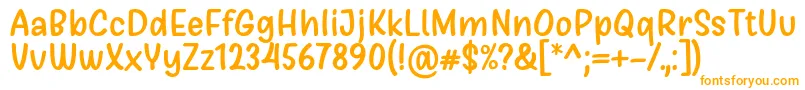 Police Girls Marks Font by Situjuh 7NTypes – polices orange sur fond blanc