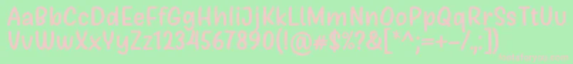 Girls Marks Font by Situjuh 7NTypes Font – Pink Fonts on Green Background