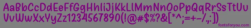 フォントGirls Marks Font by Situjuh 7NTypes – 紫色のフォント、灰色の背景