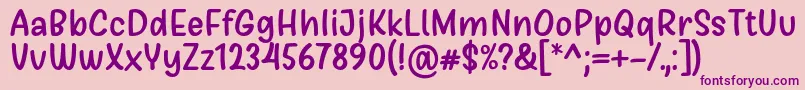 Girls Marks Font by Situjuh 7NTypes-fontti – violetit fontit vaaleanpunaisella taustalla
