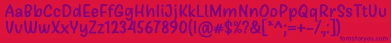 Police Girls Marks Font by Situjuh 7NTypes – polices violettes sur fond rouge