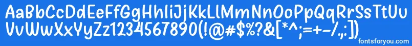 Girls Marks Font by Situjuh 7NTypes-Schriftart – Weiße Schriften auf blauem Hintergrund
