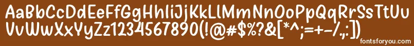Girls Marks Font by Situjuh 7NTypes Font – White Fonts on Brown Background