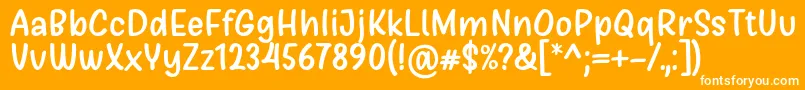 Girls Marks Font by Situjuh 7NTypes Font – White Fonts on Orange Background