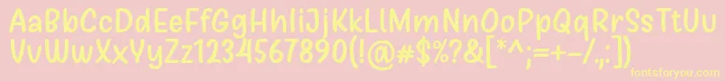 Girls Marks Font by Situjuh 7NTypes-fontti – keltaiset fontit vaaleanpunaisella taustalla