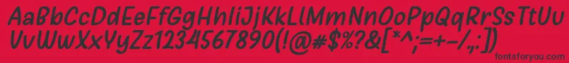 Girls Marks Italic Font by Situjuh 7NTypes Font – Black Fonts on Red Background