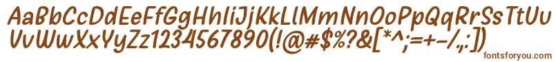 Czcionka Girls Marks Italic Font by Situjuh 7NTypes – brązowe czcionki na białym tle