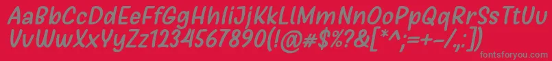 Girls Marks Italic Font by Situjuh 7NTypes Font – Gray Fonts on Red Background