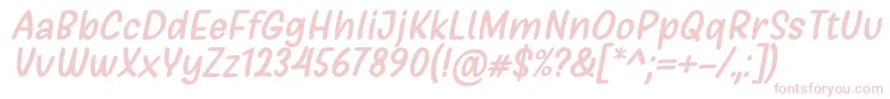 フォントGirls Marks Italic Font by Situjuh 7NTypes – 白い背景にピンクのフォント