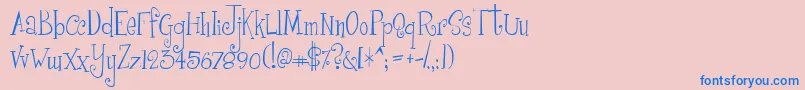 GIRLW    Font – Blue Fonts on Pink Background