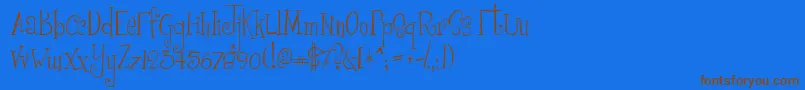 GIRLW    Font – Brown Fonts on Blue Background