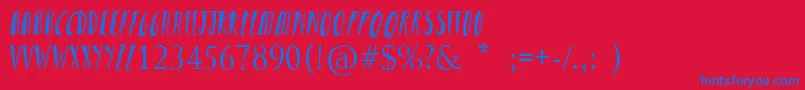 Girly Punk-fontti – siniset fontit punaisella taustalla