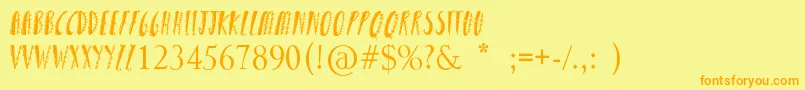 En savoir plus sur la police Girly Punk Police Girly Punk – polices orange sur fond jaune