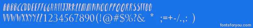 Girly Punk Font – Pink Fonts on Blue Background