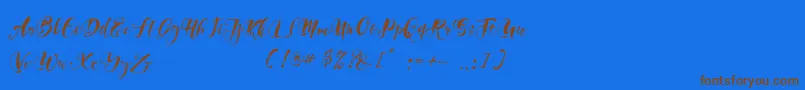 Girly Things Demo Version Font – Brown Fonts on Blue Background