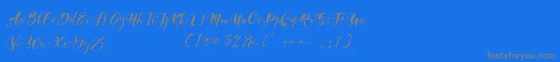 Girly Things Demo Version Font – Gray Fonts on Blue Background