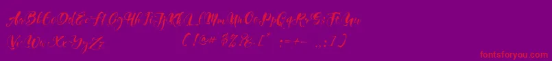Girly Things Demo Version Font – Red Fonts on Purple Background