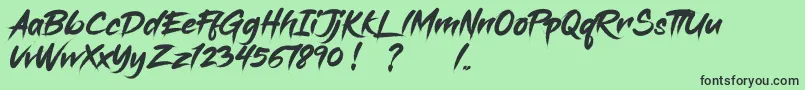 Gisbon DEMO Font – Black Fonts on Green Background