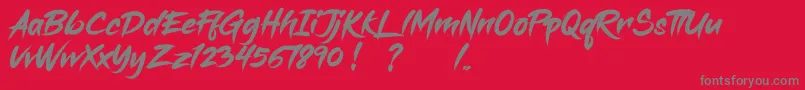 Gisbon DEMO Font – Gray Fonts on Red Background