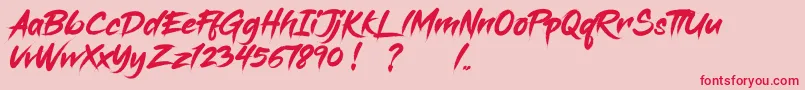Gisbon DEMO Font – Red Fonts on Pink Background