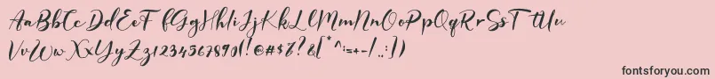 GISELLE-Schriftart – Schwarze Schriften auf rosa Hintergrund