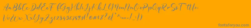 GISELLE Font – Gray Fonts on Orange Background