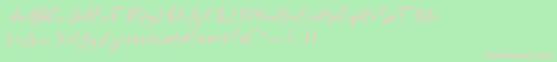 GISELLE Font – Pink Fonts on Green Background