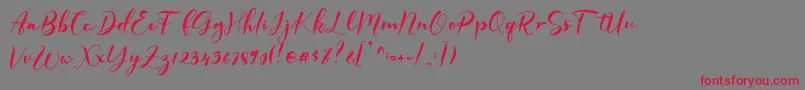 GISELLE Font – Red Fonts on Gray Background