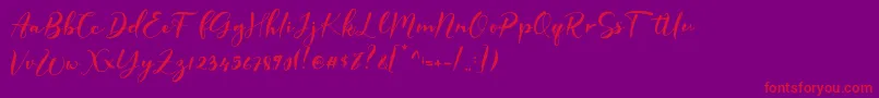 GISELLE Font – Red Fonts on Purple Background