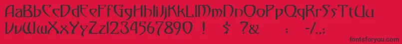 gismonda Font – Black Fonts on Red Background