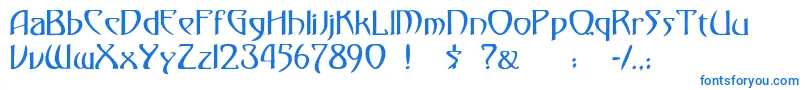 フォントgismonda – 白い背景に青い文字