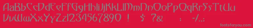 gismonda Font – Gray Fonts on Red Background