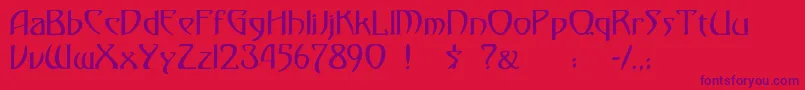 gismonda Font – Purple Fonts on Red Background
