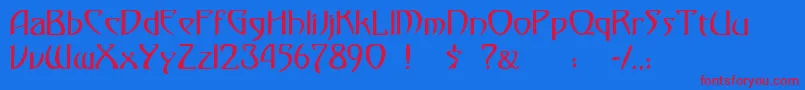 gismonda Font – Red Fonts on Blue Background
