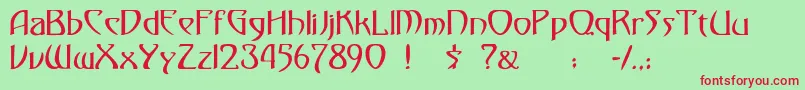 gismonda Font – Red Fonts on Green Background