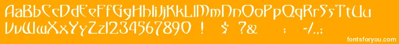 フォントgismonda – オレンジの背景に白い文字