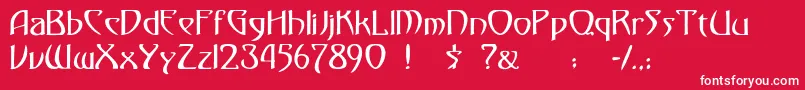 gismonda Font – White Fonts on Red Background
