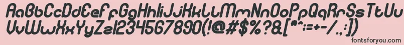 フォントgitchgitch Bold Italic – ピンクの背景に黒い文字