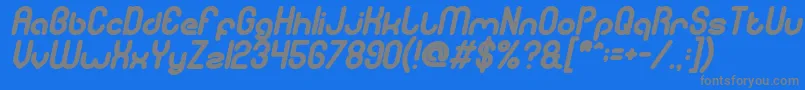 フォントgitchgitch Bold Italic – 青い背景に灰色の文字