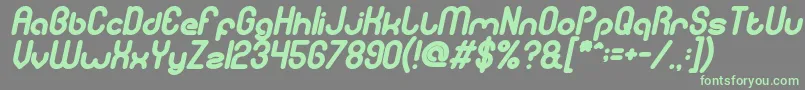 Police gitchgitch Bold Italic – polices vertes sur fond gris