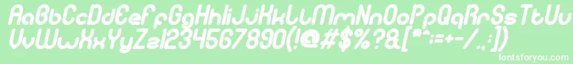 gitchgitch Bold Italic Font – White Fonts on Green Background