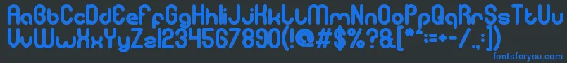 gitchgitch Bold Font – Blue Fonts on Black Background