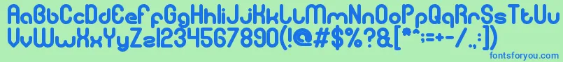 gitchgitch Bold Font – Blue Fonts on Green Background