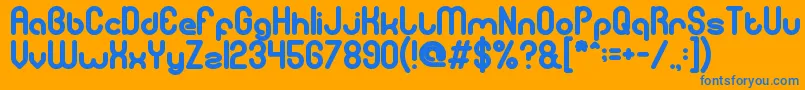 gitchgitch Bold Font – Blue Fonts on Orange Background