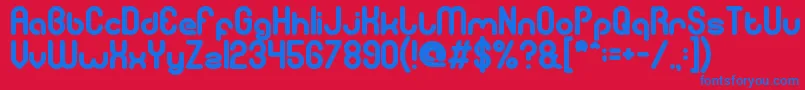 gitchgitch Bold Font – Blue Fonts on Red Background