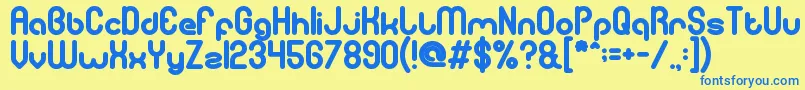 gitchgitch Bold Font – Blue Fonts on Yellow Background