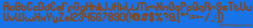 gitchgitch Bold Font – Brown Fonts on Blue Background