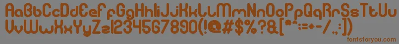 Czcionka gitchgitch Bold – brązowe czcionki na szarym tle