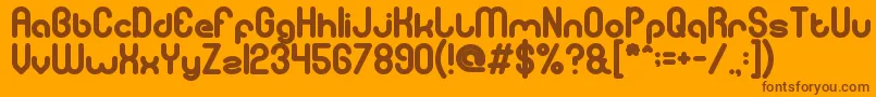 gitchgitch Bold Font – Brown Fonts on Orange Background